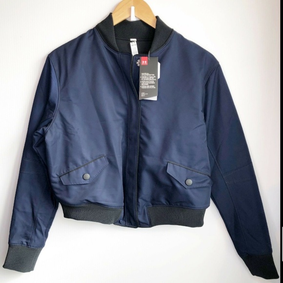 Under Armour Jackets & Blazers - Under Armour Cropped Bomber Jacket Athletic Track
